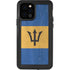 Barbados Flag Distressed iPhone 12 Pro Waterproof Case